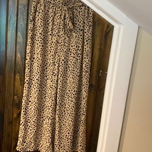 Leopard elastic waist pant